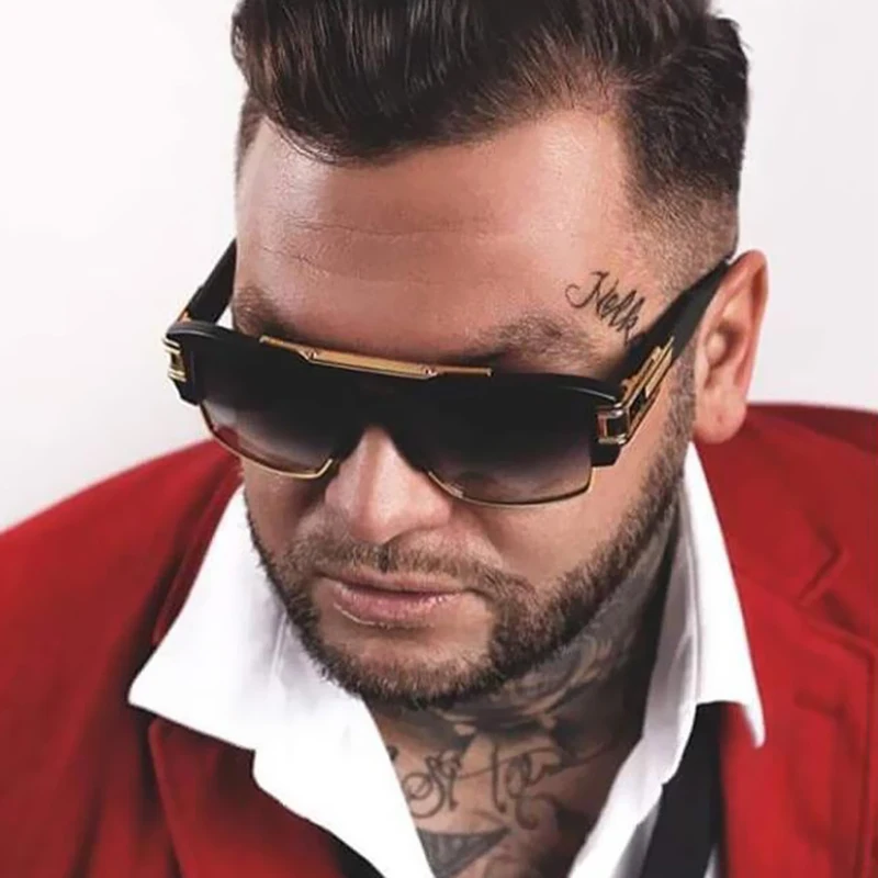 2017 негабаритных квадратные Солнцезащитные очки для женщин Для мужчин Винтаж