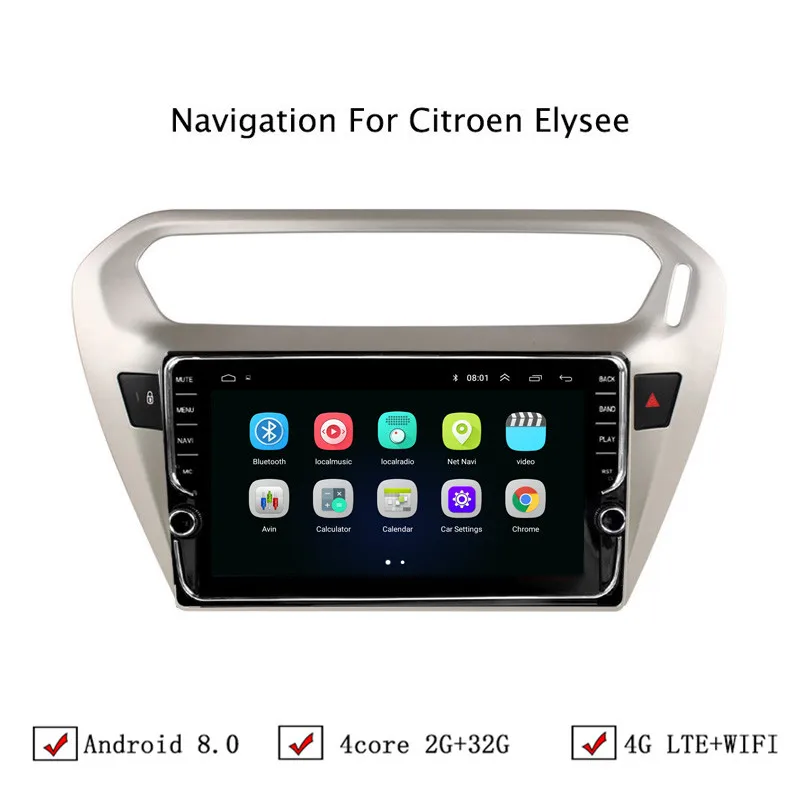 9 &quotAndroid 6 0/8 1 Автомобильная dvd навигационная система для peugeot 301/Citroen Elysee