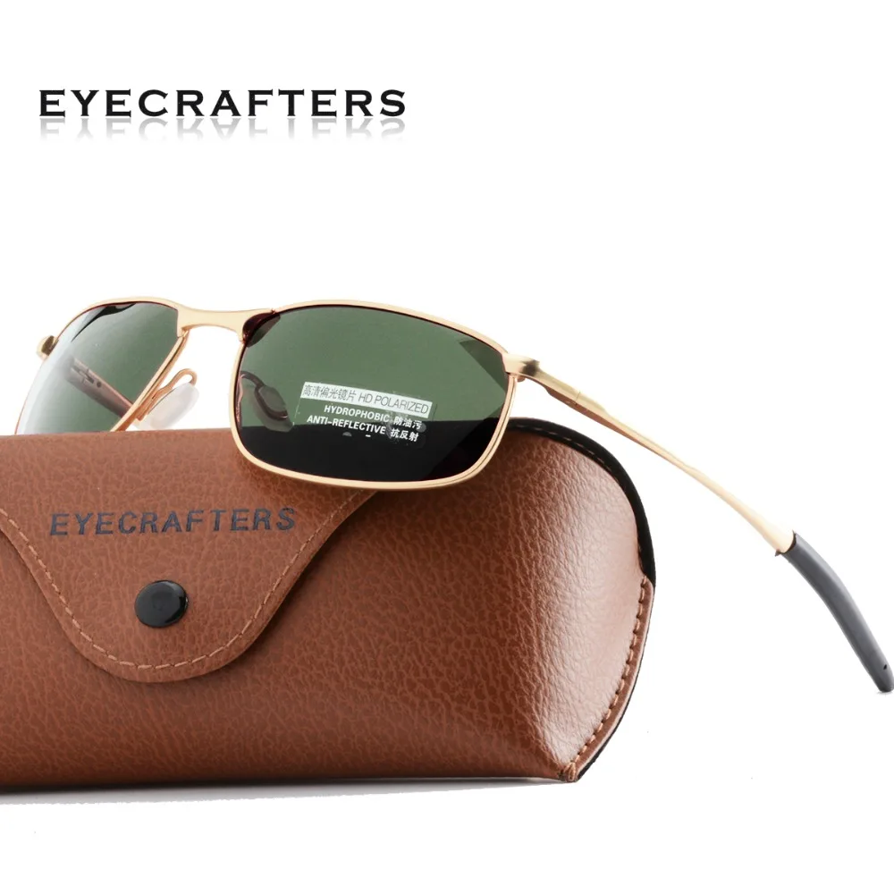 

Luxury HD Polarized Sunglasses for Mens Metal Frame Driving Pilot Sunglasses Eyewear Male G15 Lens Coating Mirrored gafas de sol