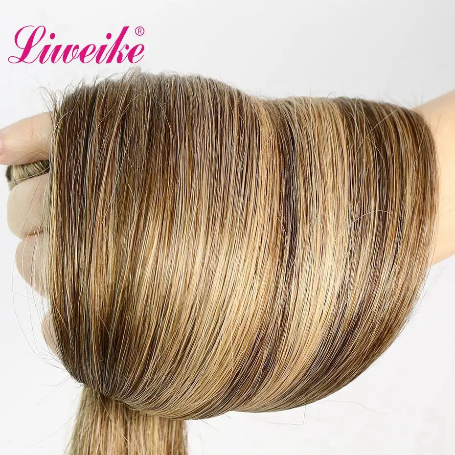 Liweike Color P4/27 прямые бразильские 100% человеческие волосы 1 один пучок 18 20 22 дюйма