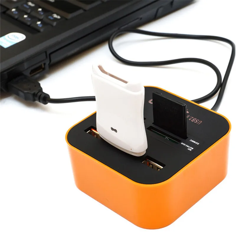 Hot All In One USB COMBO 3 Port Usb Hub 2.0 HUB+multi Card Reader for SD/MMC/M2/MS/MP Micro SD | Компьютеры и офис