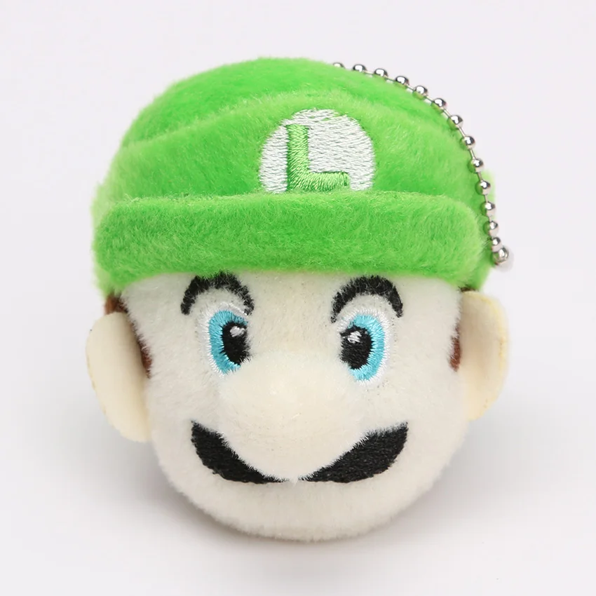 15 см Super Mario Bros Йоши приведение бу длинный язык белый гриб Марио Плюшевые игрушки Мягкая Плюшевая Кукла Детский подарок - Цвет: green 6cm keychain