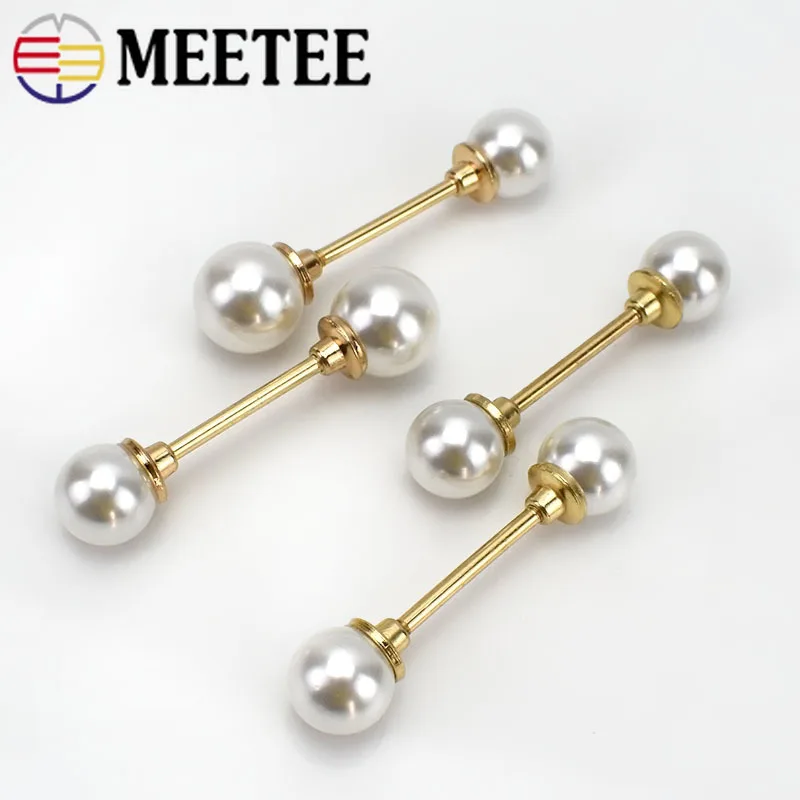 Meetee 5/10 шт. серьги с двумя жемчужинами свитер пуговицы кардиган украшения пряжки ювелирные изделия DIY пальто Pin КНОПКА аксессуары для шитья одежды AP2461