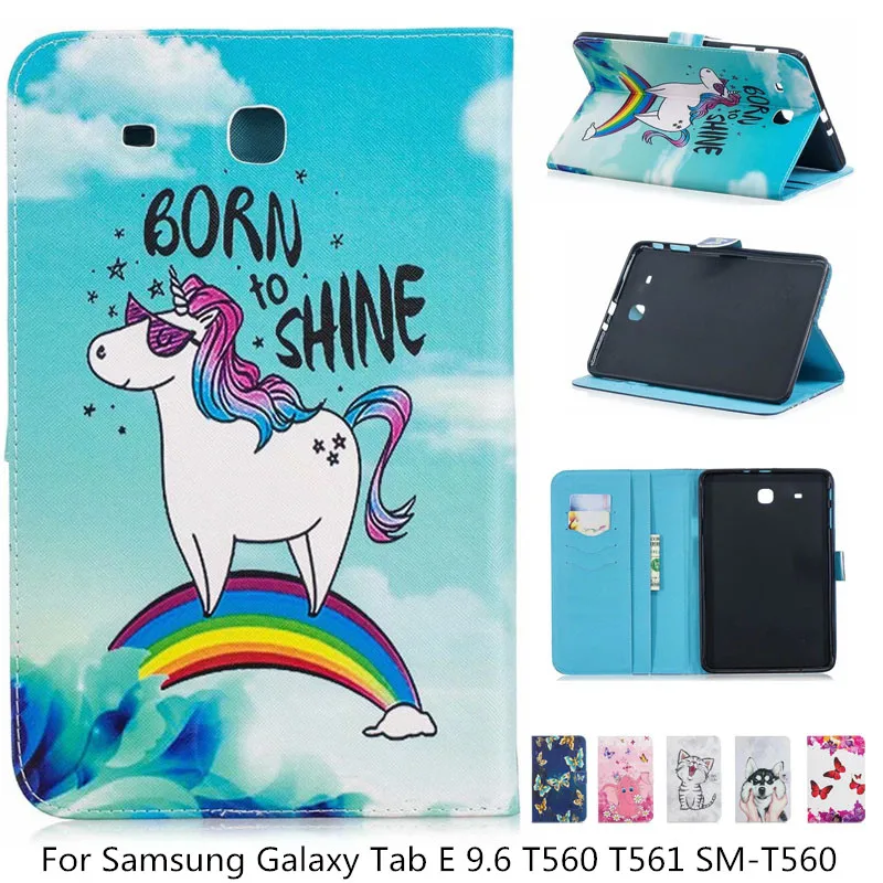Чехол для Samsung Galaxy Tab E 9. 0 T560 T561 SM милый детский мультяшный Кот собака единорог
