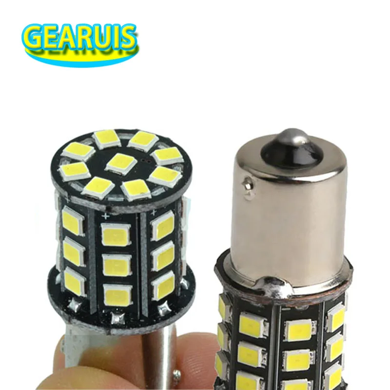 100 шт. P21W S25 1156 BA15S 33 SMD 2835 LED 6W 7527 1759 3497 белый для светильник телей поворота Передняя