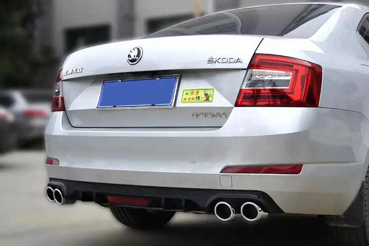 Для Octavia A7 ABS задний бампер диффузор защитные бамперы для 2015 2018 Skoda Комплект кузова