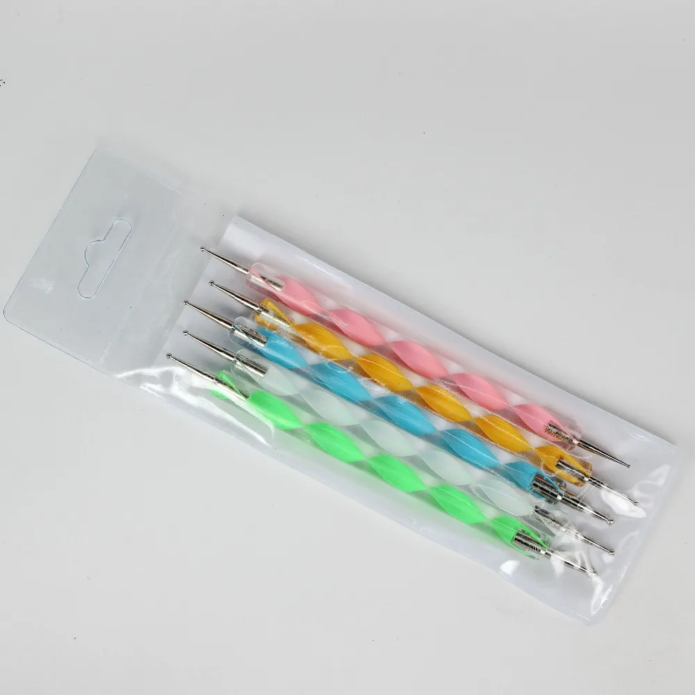 Бесплатная доставка Dotting Pen 5 шт./компл. 2 способа видов цветов маркетирование