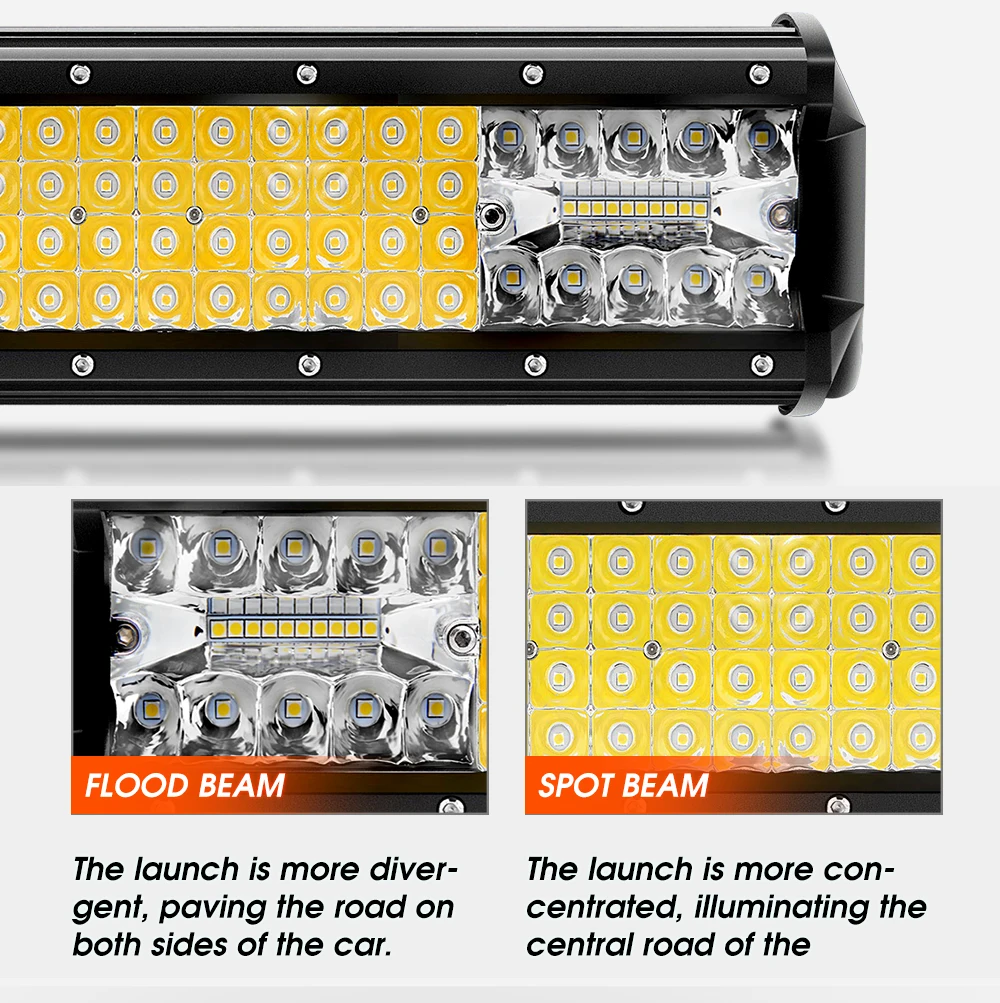 CO LIGHT 16D 20 дюймов светодиодный рабочий свет бар 4-ряды 480 Вт Offroad светодиодный свет бар Combo светодиодный фонарь для 4WD 4x4 подставка для автомобилей ATV 12 В 24 В