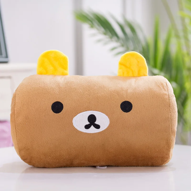 light bear Новая Милая креативная мультяшная Подушка, плюшевая игрушечная статуэтка, подушка для экспрессии, теплая, мягкая, удобная, для офиса, для сна, для студентов, подарок - Цвет: light bear