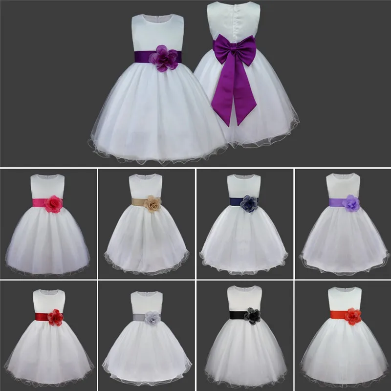 Peach Flower Girl Dresses Cute Ball Gowns First Communication with Waist and More Below Flowers Collars Embellished | Детская одежда и