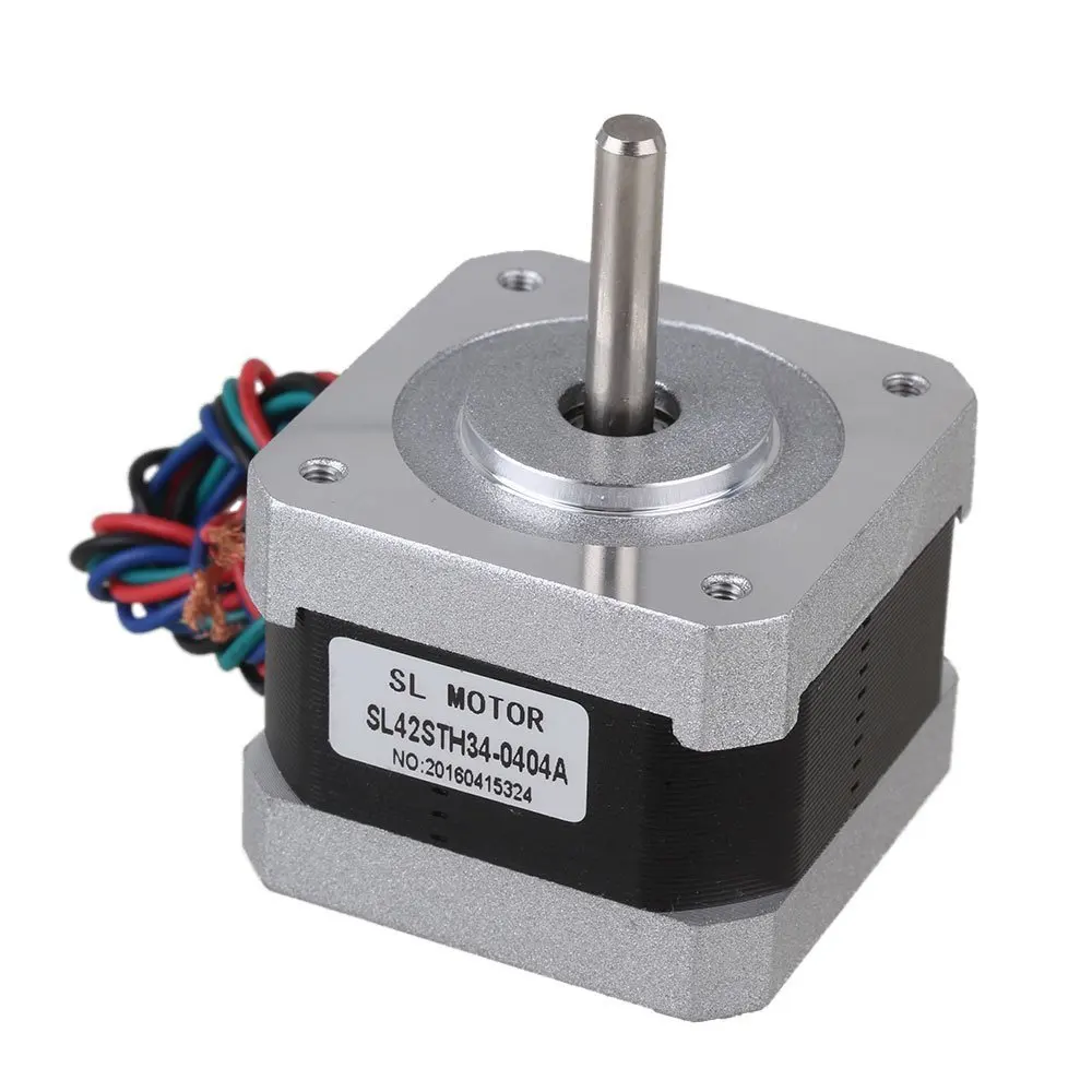Серебряный 42 мм двухполярный проекционный шаговый двигатель DC12V 0.4A двухфазные