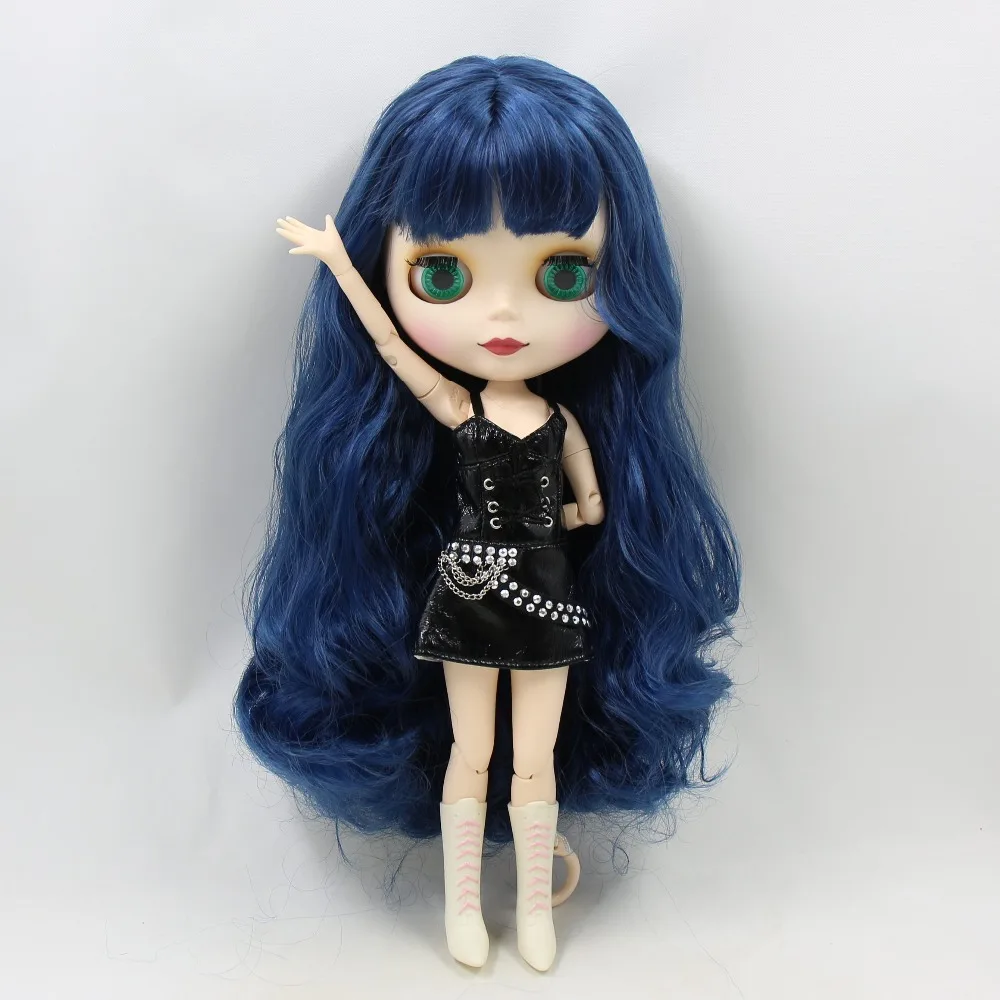Ледяная кукла DBS Blyth 1/6 bjd синие волосы матовое лицо совместное тело белая кожа