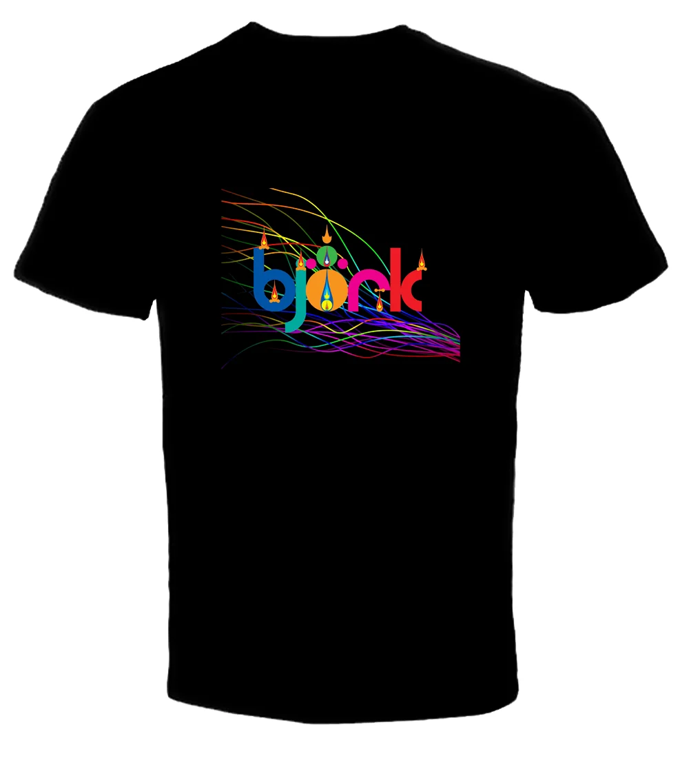 BJORK Singer alternity Electronica трехцветная Футболка классная Повседневная футболка Мужская