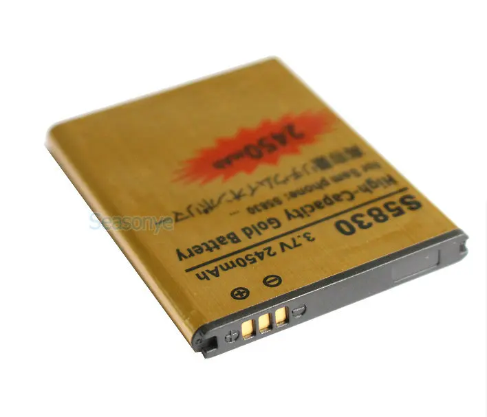 Запасной аккумулятор Seasonye 3x2450 мАч EB494358VU Gold + зарядное устройство с ЖК дисплеем