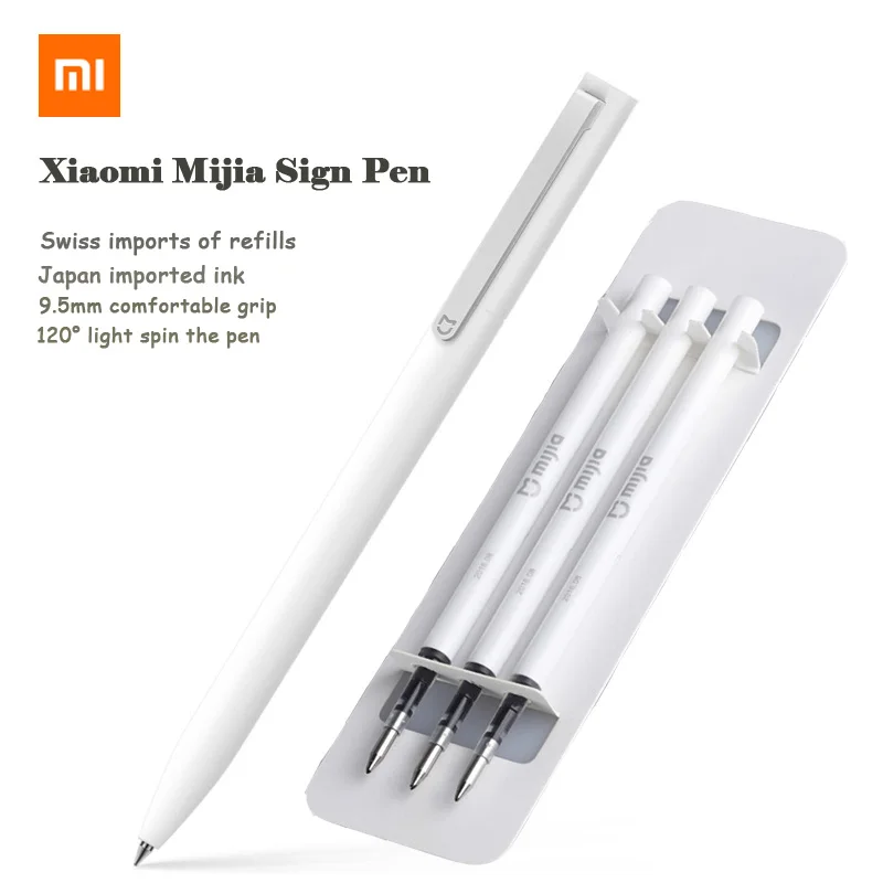 Оригинальный Xiaomi Mijia знак 9 5 мм Подпись шариковая PREMEC гладкой Швейцарии