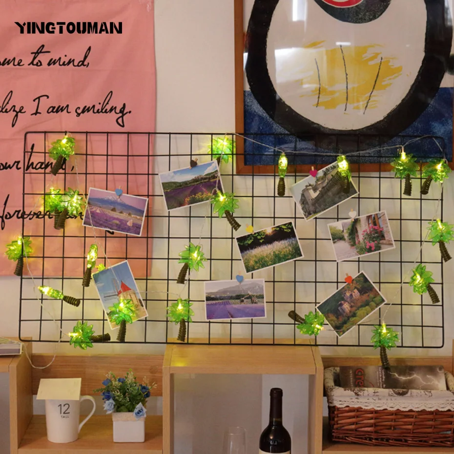 YINGTOUMAN 2018 батарея в форме кокосового ореха 20LED 3M гирлянда свет Рождество праздник