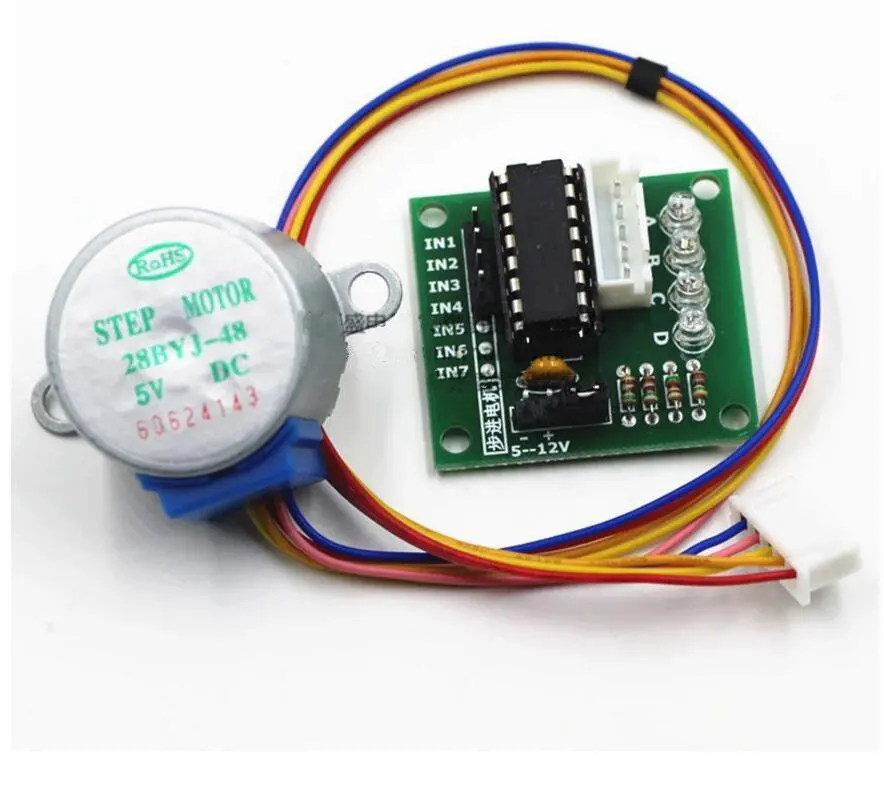 Плата модуля тестирования драйвера 28BYJ-48 для Arduino 5 В 4-фазный шаговый двигатель с