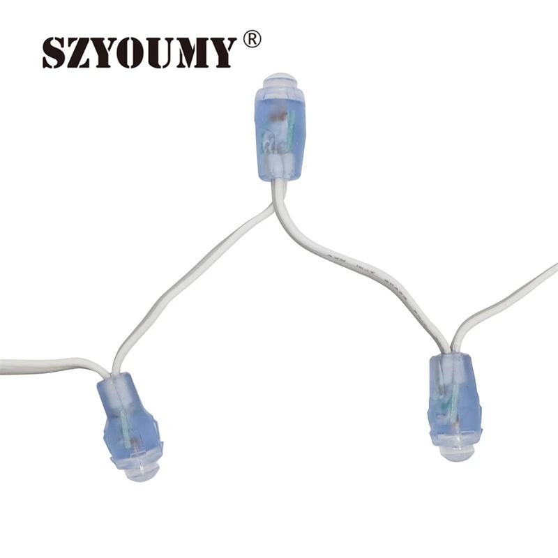 SZYOUMY 5V 12mm Led Pixel Module 50 Node/String Digital Single Color/RGB Waterproof IP65 Lights For Letters Sign 2000pcs | Лампы и