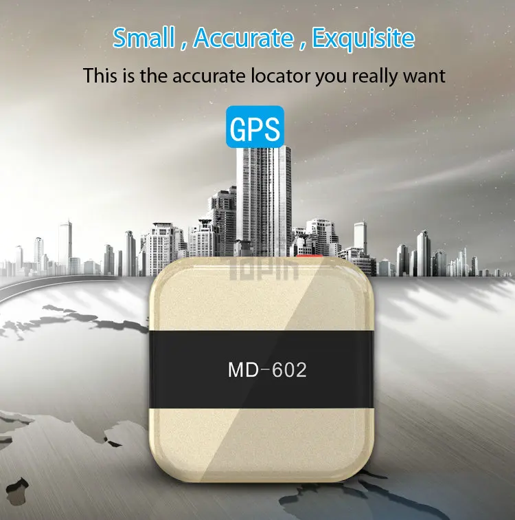 Новинка года Topin MD602 мини gps трекеры локатор с тревогой SOS в режиме реального времени позиционирования истории слежения для детей домашних животных автомобиля