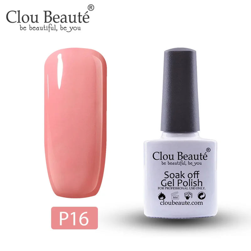 Clou Beaute Гель-лак для ногтей Полупостоянный УФ набор гель-лаков для ногтей Базовое покрытие верхнее покрытие Гель-лак 10 мл УФ/светодиодный Гибридный гвоздь искусство - Цвет: P16