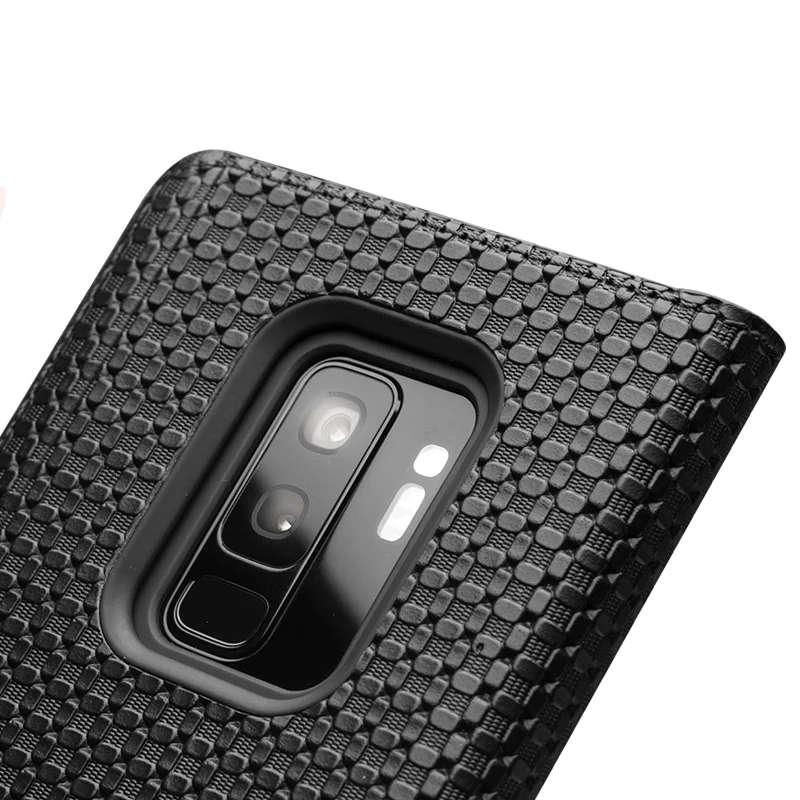 Чехол QIALINO из натуральной кожи с откидной крышкой и окошком для Samsung Galaxy S8|Бамперы|