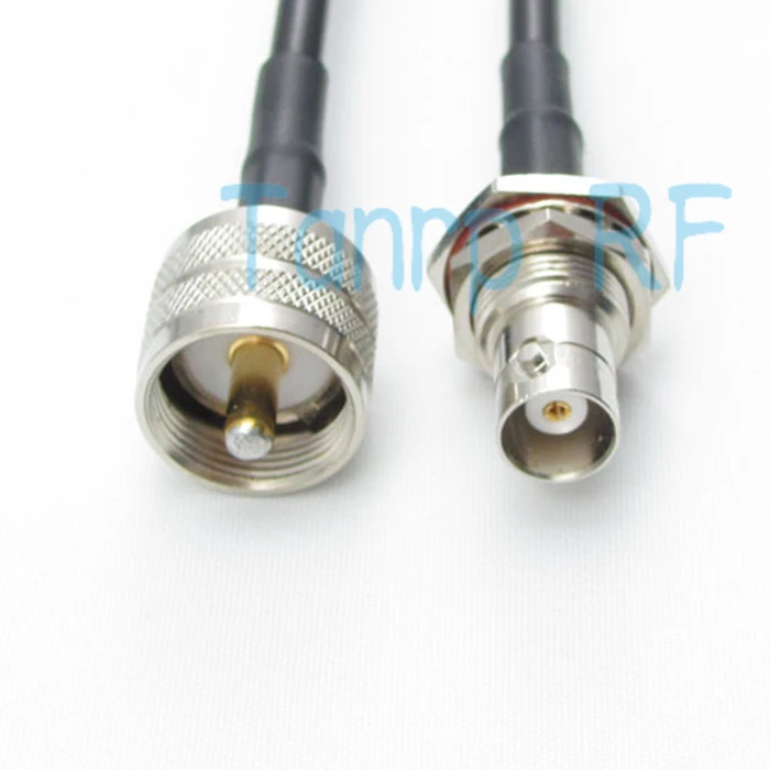 Free Shipping! 20inch 50cm RG58 extension cable RF connector BNC female nut bulkhead to UHF male Pigtail coaxial jumper | Обустройство