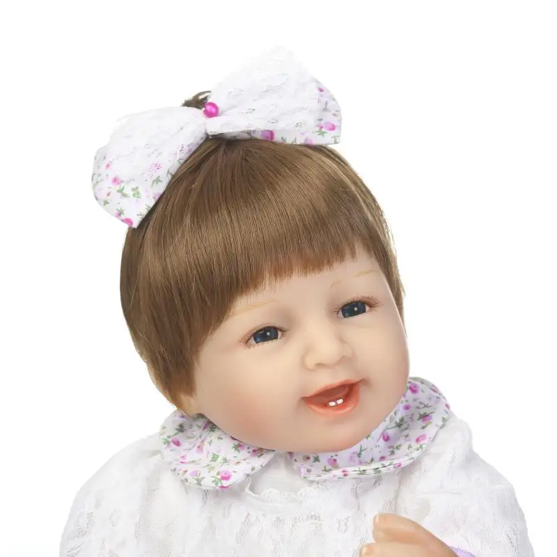 NPKCOLLECTION simulation reborn baby doll soft vinyl silicone touch smile girl holiday gift toys for children on Christmas | Игрушки и