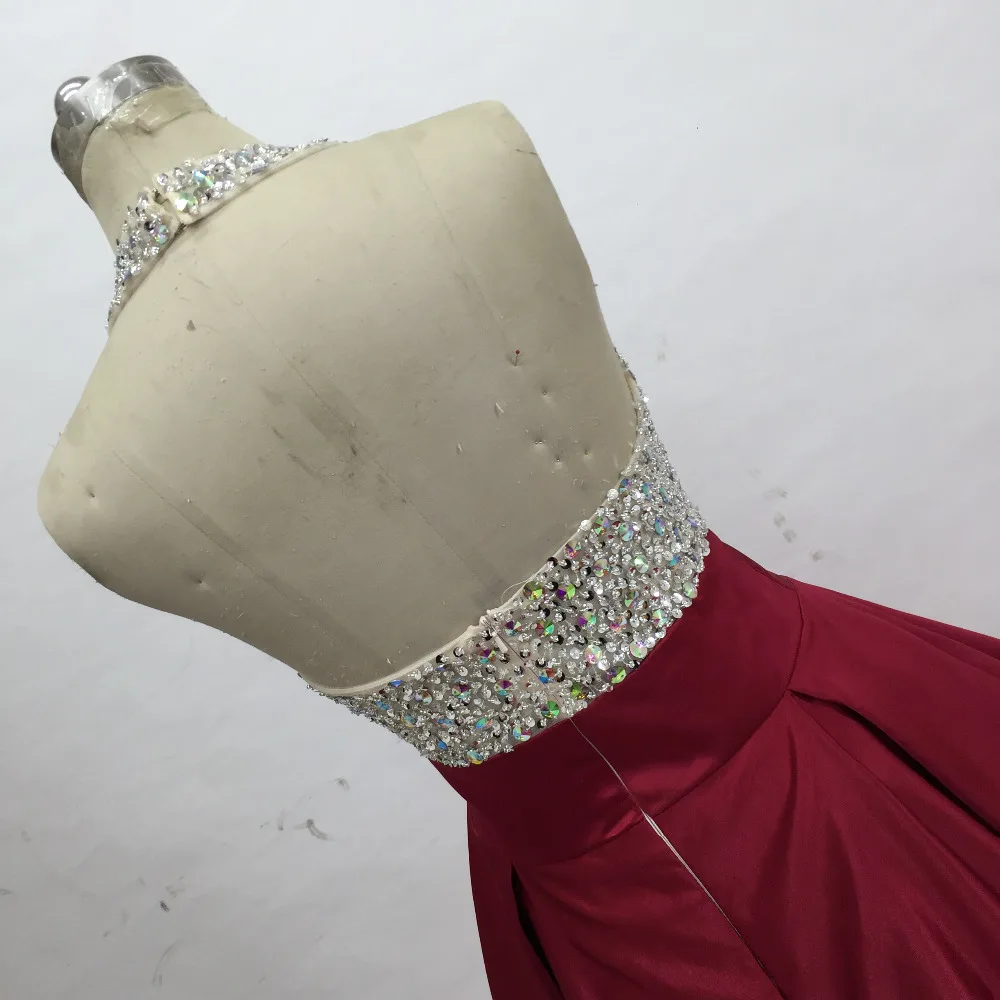 Атласные вечерние платья бордовые вечерние платья с бретельками Vestido de Formatura бальное платье длиной до пола robe de soiree