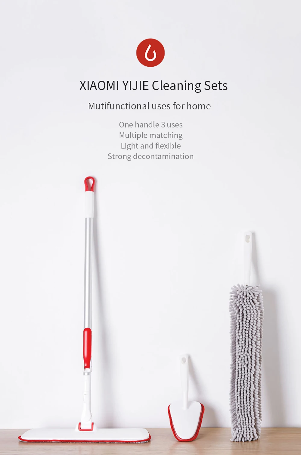 Xiaomi Mijia многофункциональный набор для чистки дивана ручной плоский Швабра тряпка щетка для чистки ванной комнаты домашний бытовой инструмент для чистки 3