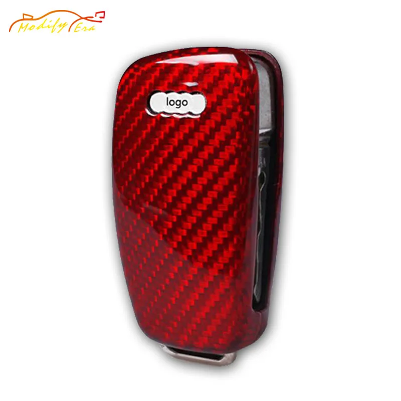 Ключи Чехлы для мангала углеродное волокно случае ключ FOB В виде ракушки Audi A1 A4 A3 A6