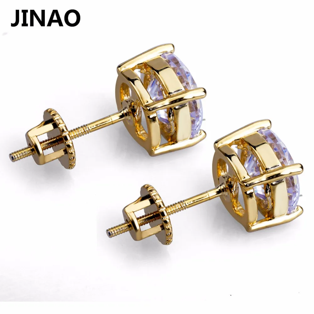 JINAO позолоченные/серебряные покрытые сверкающими микрозакрепками большие