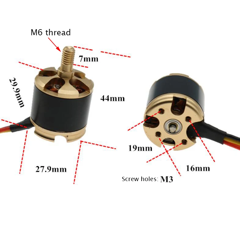Бесщеточный мотор 2216 860KV CW/CCW радиоуправляемый самолет Квадрокоптер FPV F450 550 S500 27