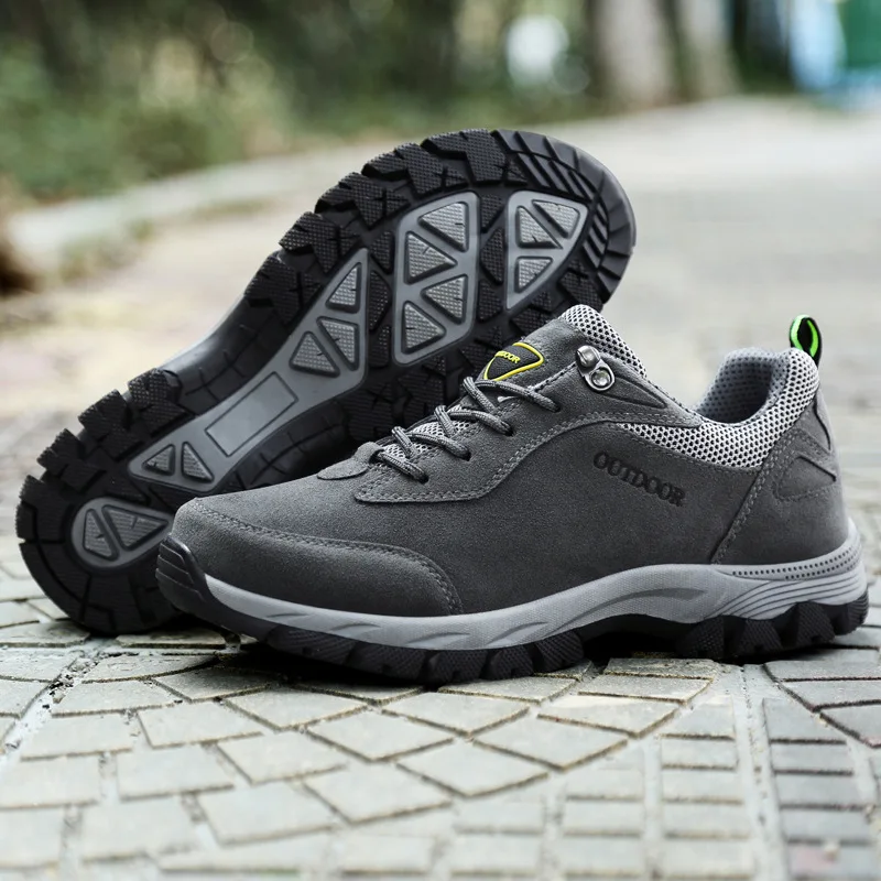 Hiking Shoes Men 2018 Genuine Leather Adult Climbing Male Black Lace-Up Winter Sneakers Tactical Boots | Спорт и развлечения