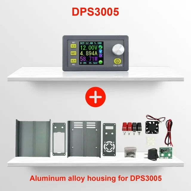 DPS3005 and case-A1 RD DPS3005 функция связи постоянное напряжение тока понижающий модуль питания Преобразователь напряжения ЖК-Вольтметр 30 в 5A - Цвет: DPS3005 and case-A1