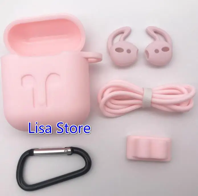 Силиконовый чехол для наушников Airpods Apple i7 защитный 1 комплект | Электроника