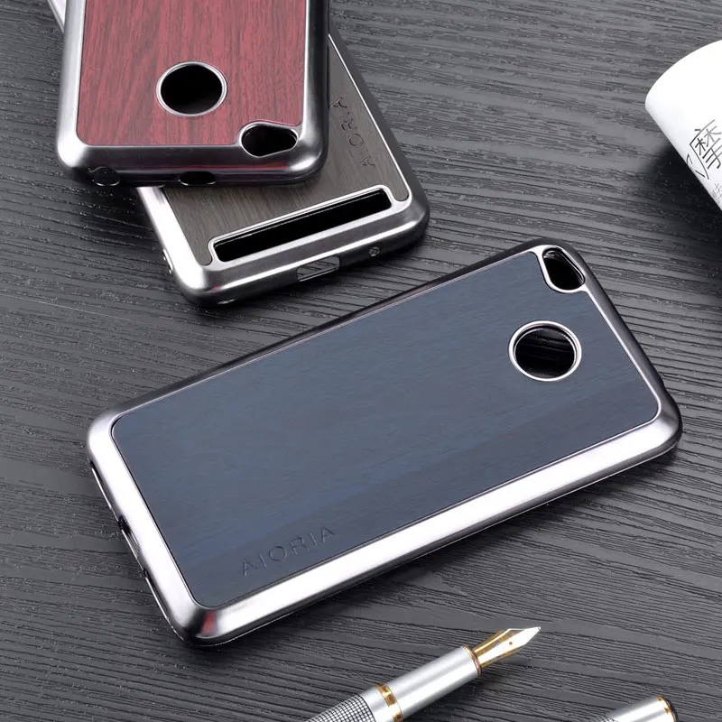 Чехол под дерево для Xiaomi Redmi 4X 5 0 дюйма мягкие хромированные чехлы из ТПУ и