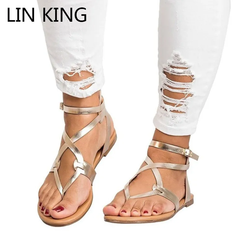 LIN KING/модные женские ботинки однотонные полусапожки с пряжкой Повседневные