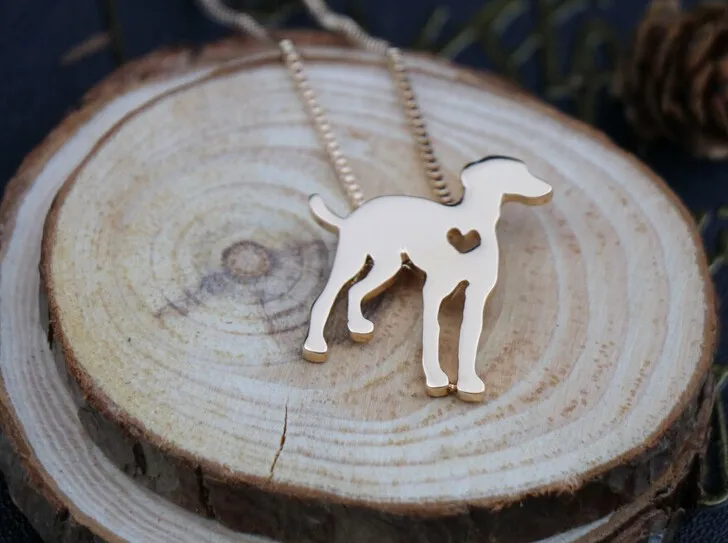 Колье Whippet Greyhound кулон для любимого питомца с золотым покрытием в наличии быстрая