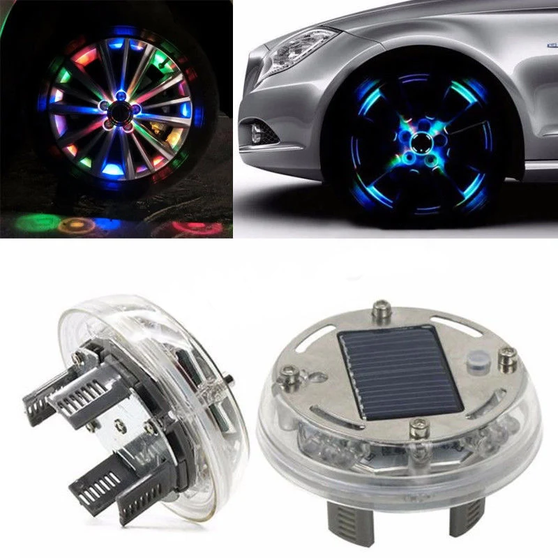 Высокая Qrade 4 режима 12 светодиодный RGB Авто Солнечная энергия вспышка для колесных