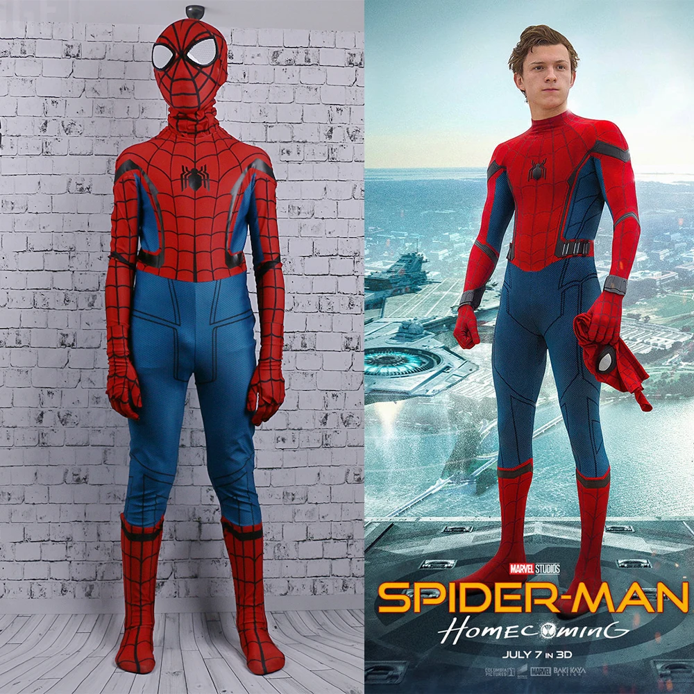 Костюм Человека паука для маленьких девочек 3d костюм чудесная Маска костюма на