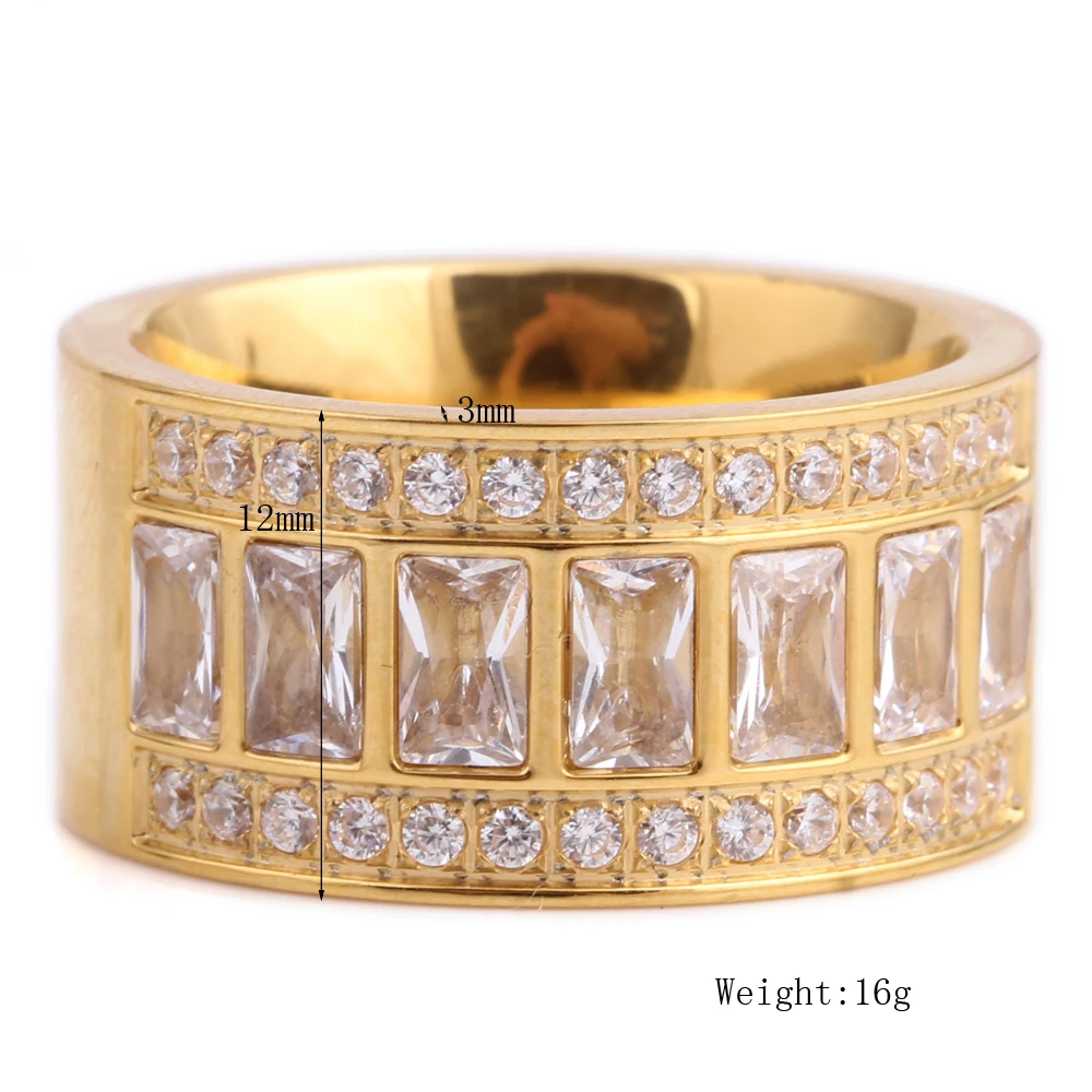 Женское кольцо из нержавеющей стали ширина 12 мм|ring stainless steel|ring stainlessbague femme |