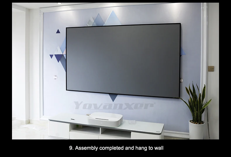 Рассеянный свет отклонение ALR тонкая рамка проектор экран 8"-150" Ультра-тонкая рамка фиксированная Рамка Анти-свет проекционные экраны