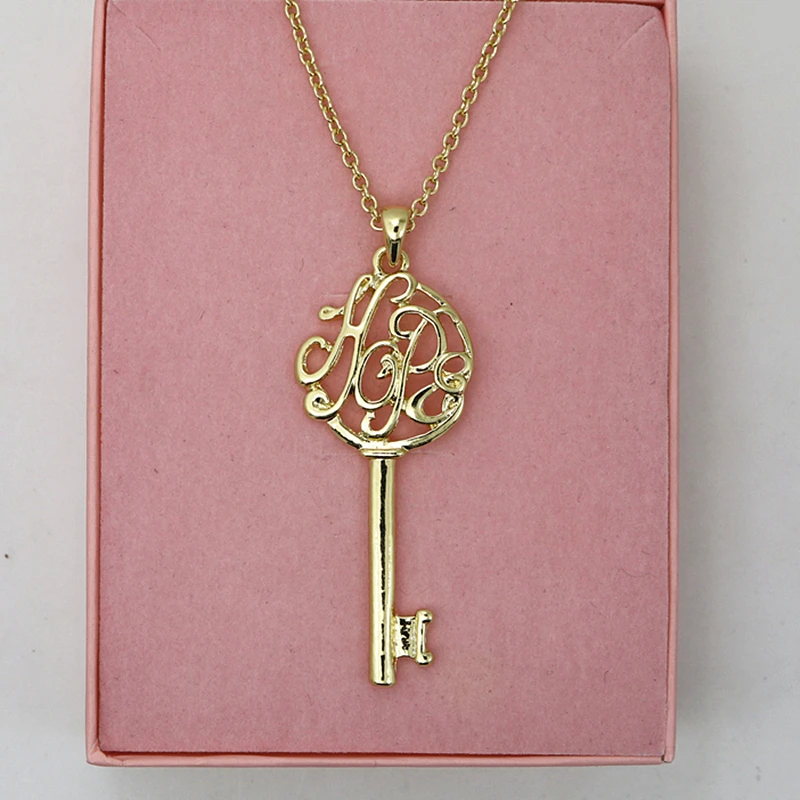 Oneckoha Модный Ювелирные изделия Золотая Вера Любовь Надежда кулон с буквенным