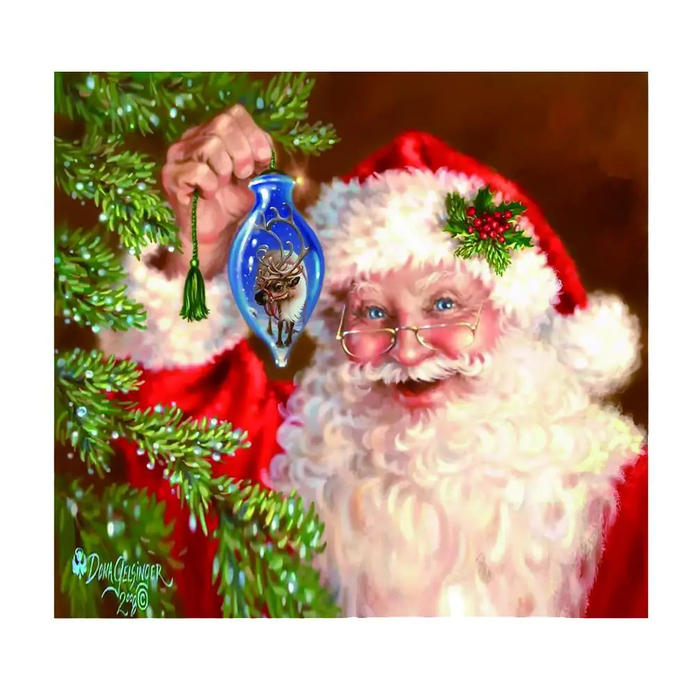 Oujing 5D Вышивка Картины горный хрусталь наклеенные diy Алмазная Картина крестом * natal