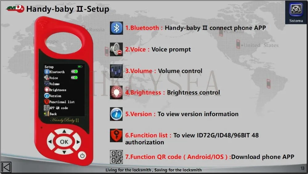 Горячая JMD Handy Baby II автоматический ключ инструмент для 4D/46/48/G чипы программист Handy Baby 2 мульти-язык+ G и 96 бит 48 функции