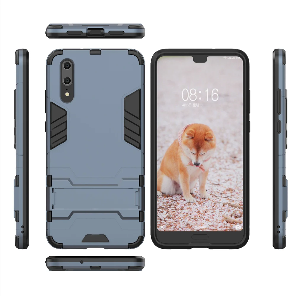 Armor Case For Huawei P20 Smart PRo Robot Silicone Rubber Back Phone Cover |
