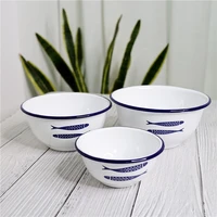 enamel plates deep dish snack tray water cup salad bowl dinnerware sets