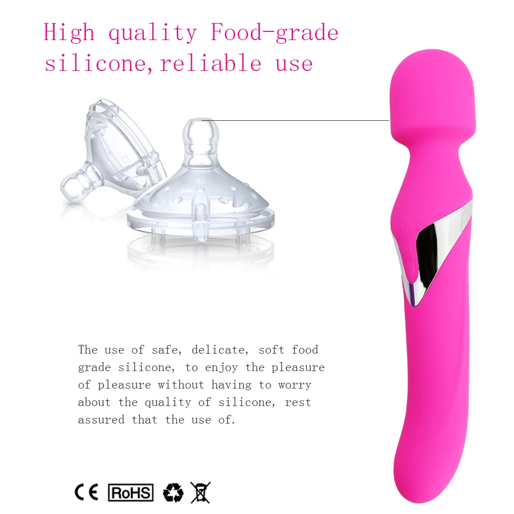 Man nuo Dual Head Vibrator 360 Rotating Sex Toys for Women AV Wand Vagina Massager G-Spot Powerful Adult Product | Красота и здоровье