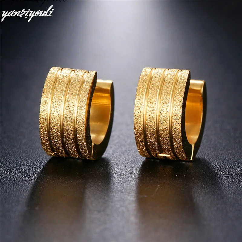 1 пара женские и мужские круглые серьги-гвоздики из матового черного золота