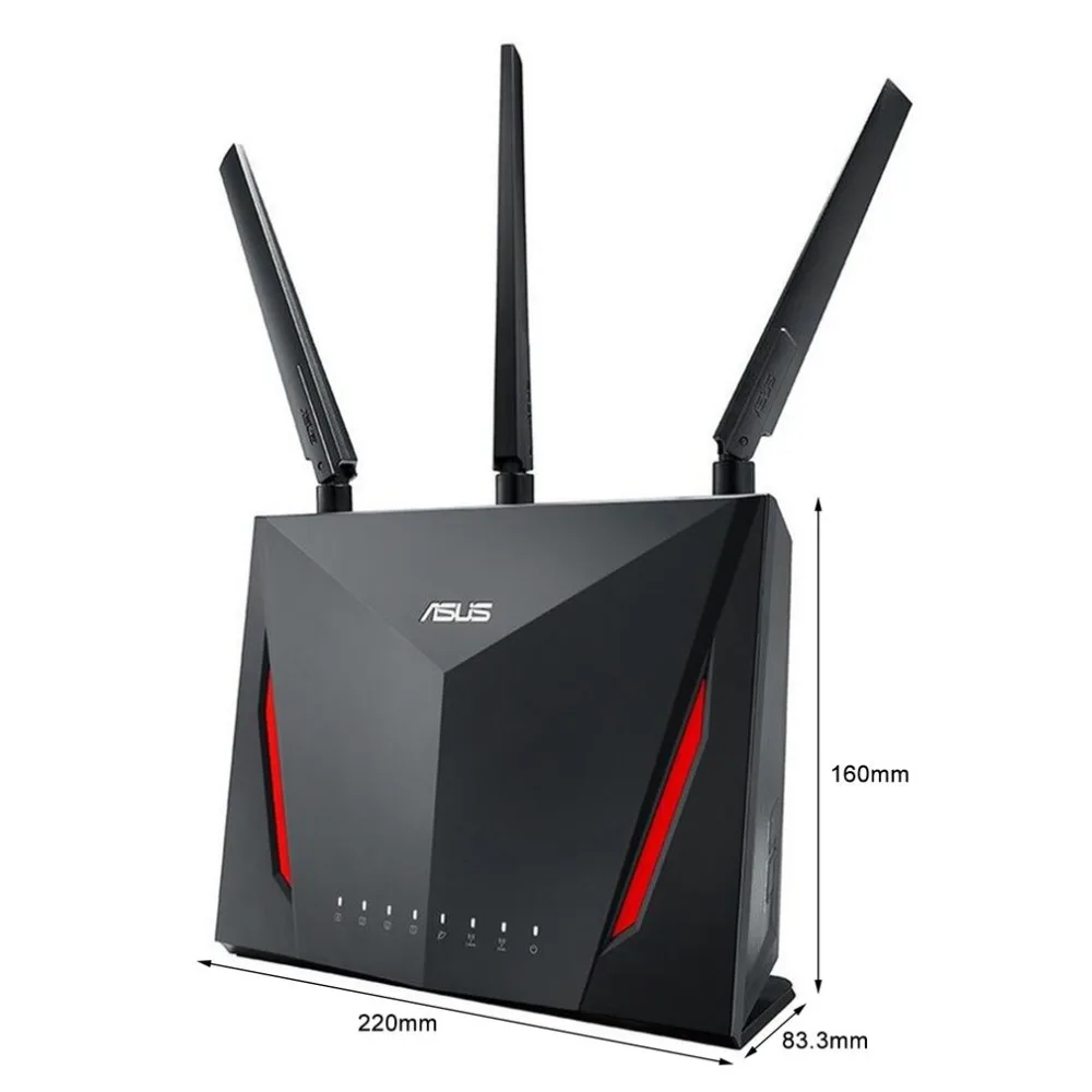 Asus двухдиапазонный Беспроводной гигабитный маршрутизатор с 4-Порты и разъёмы